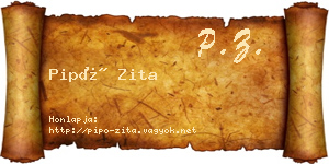 Pipó Zita névjegykártya
